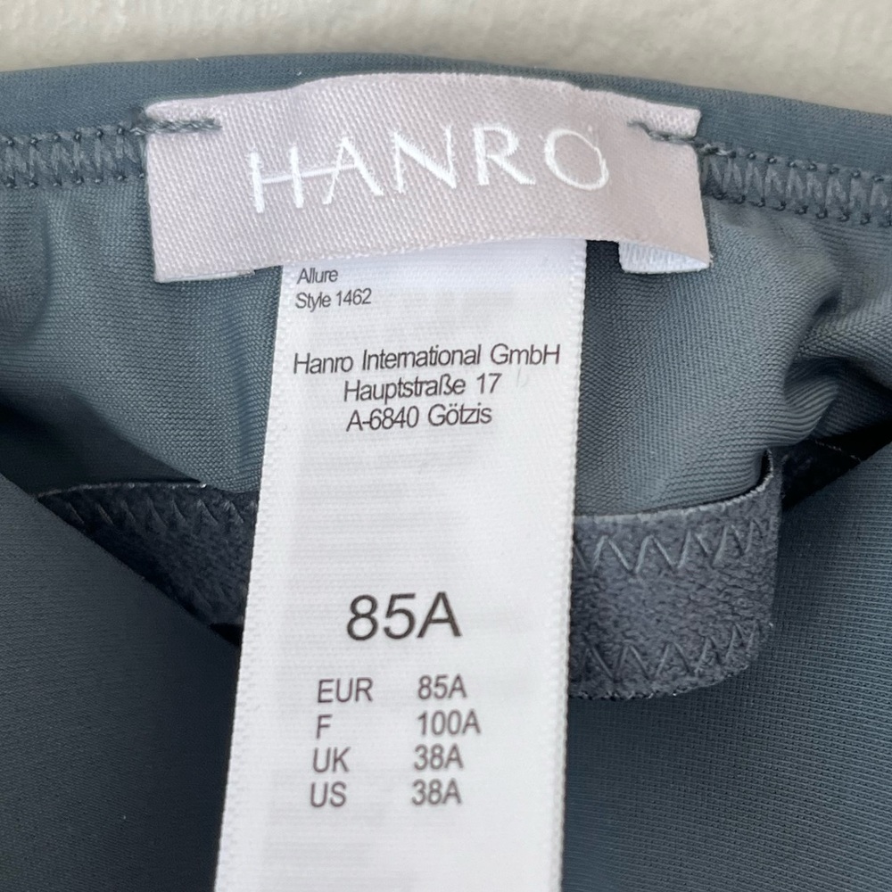 Hanro allure cami bra tank top blue grey 38A NWOT - Picture 6 of 9